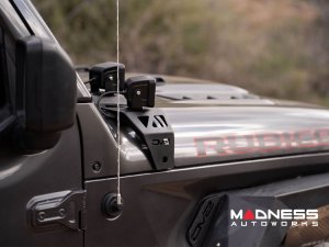 Jeep Wrangler JL LED Pod Light Mount - A-Pillar - Dual